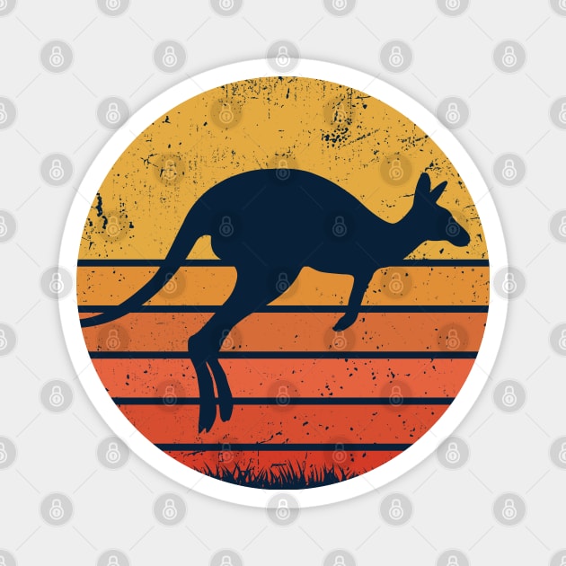 Australia Retro Kangaroo Magnet by TigerTom